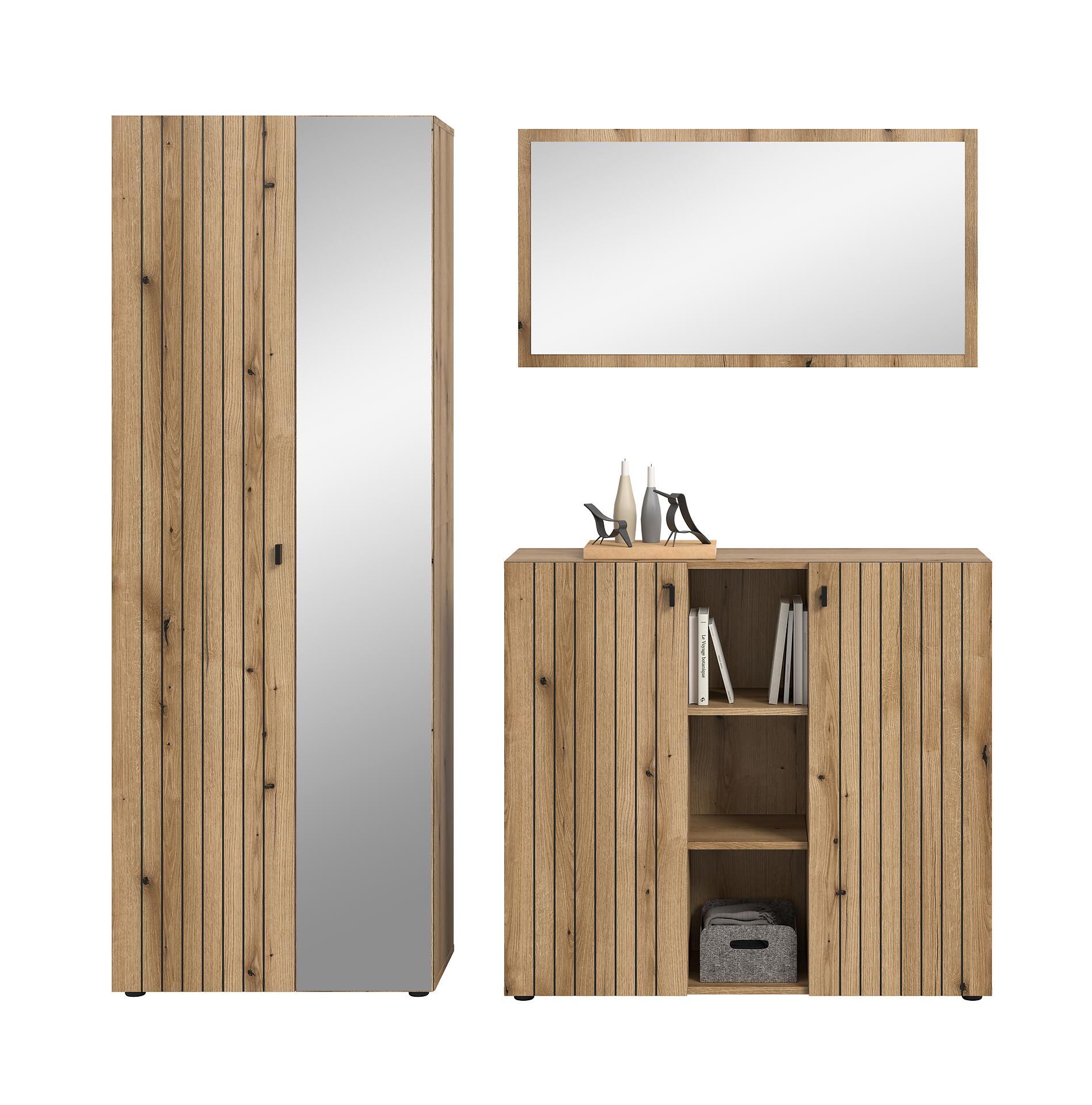 Garderobenset STATION Evoke Oak Nachbildung B/H/T: ca. 191x192x37 cm Garderobenset STATION Evoke Oak Nachbildung B/H/T: ca. 191x192x37 cm