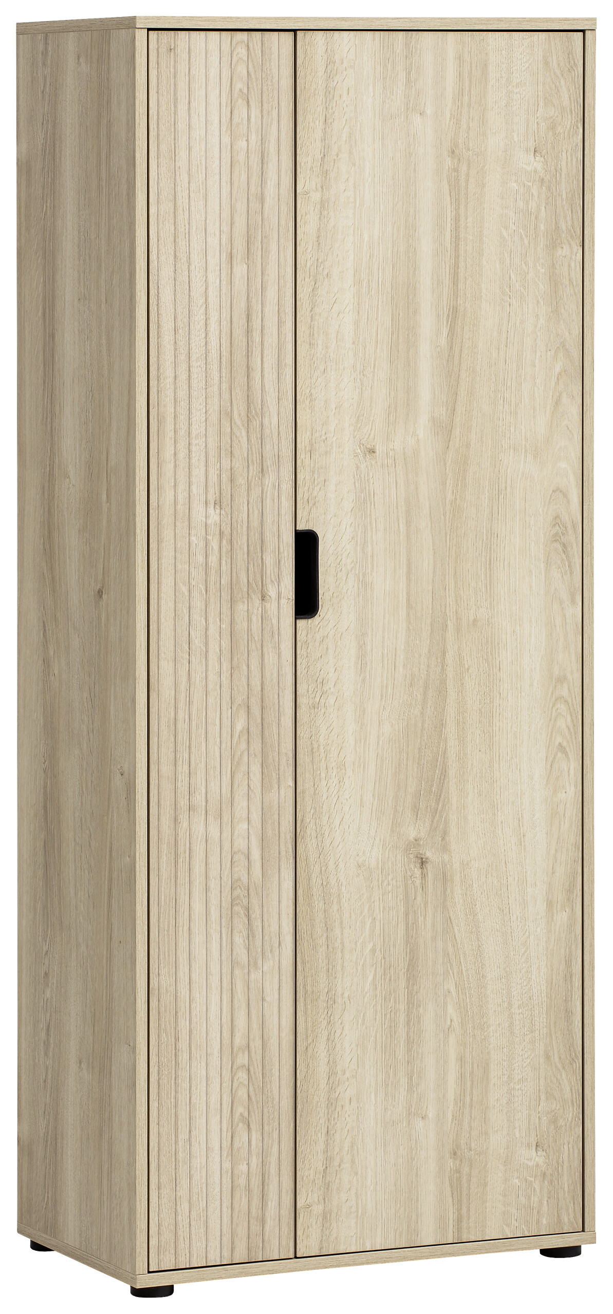 Aktenschrank Emmik schwarz matt Eiche Eiche weiß Nachbildung B/H/T: ca. 65,1x163,6x41 cm