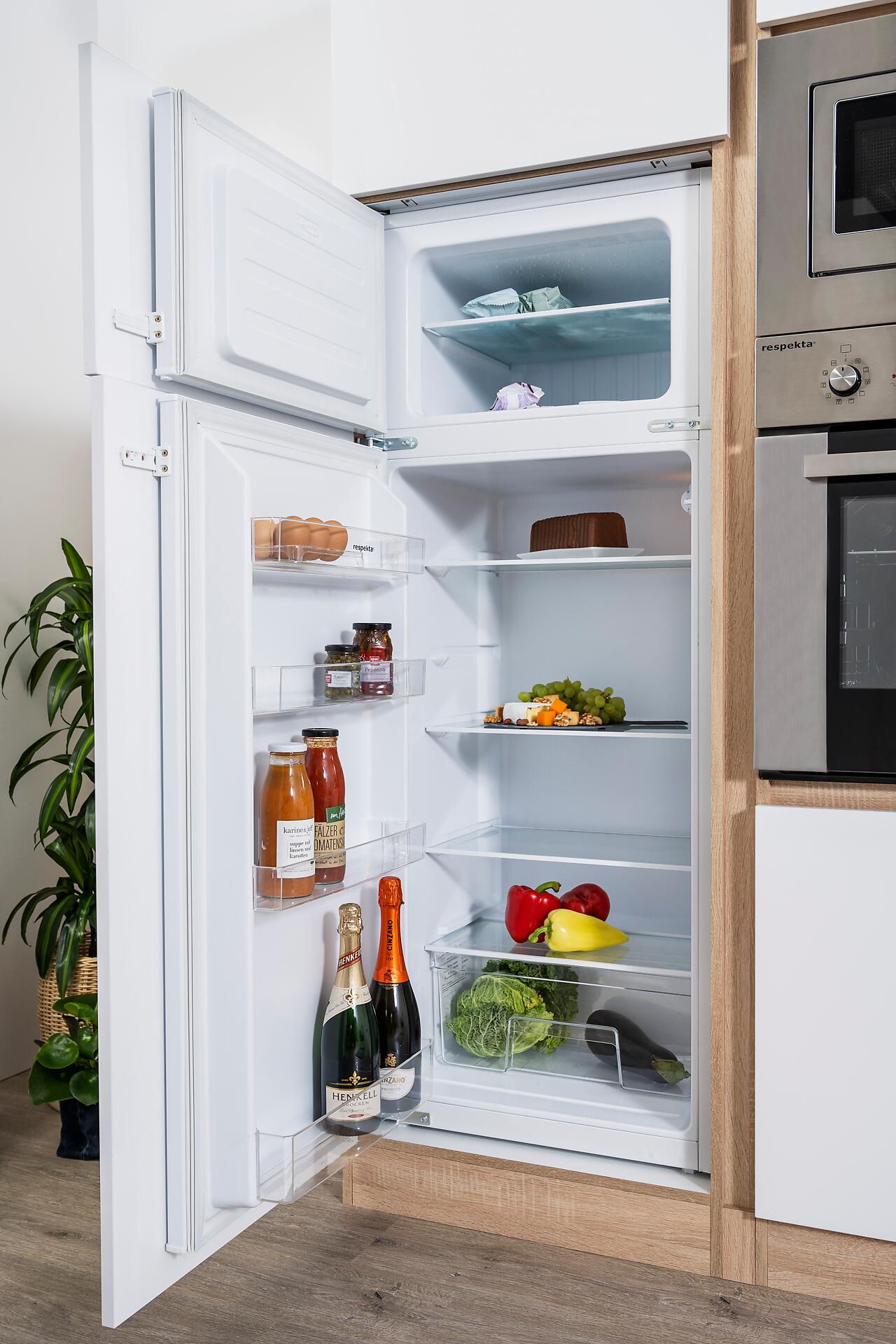 Respekta Küchenblock Premium grau hochglänzend B/H/T: ca. 345x220,5x60 cm