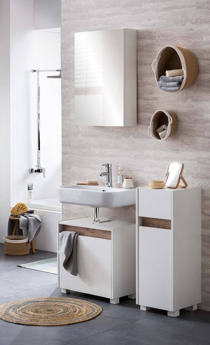 Midischrank Cosmo perlweiß Optik B/H/T: ca. 30,2x84,8x33 cm