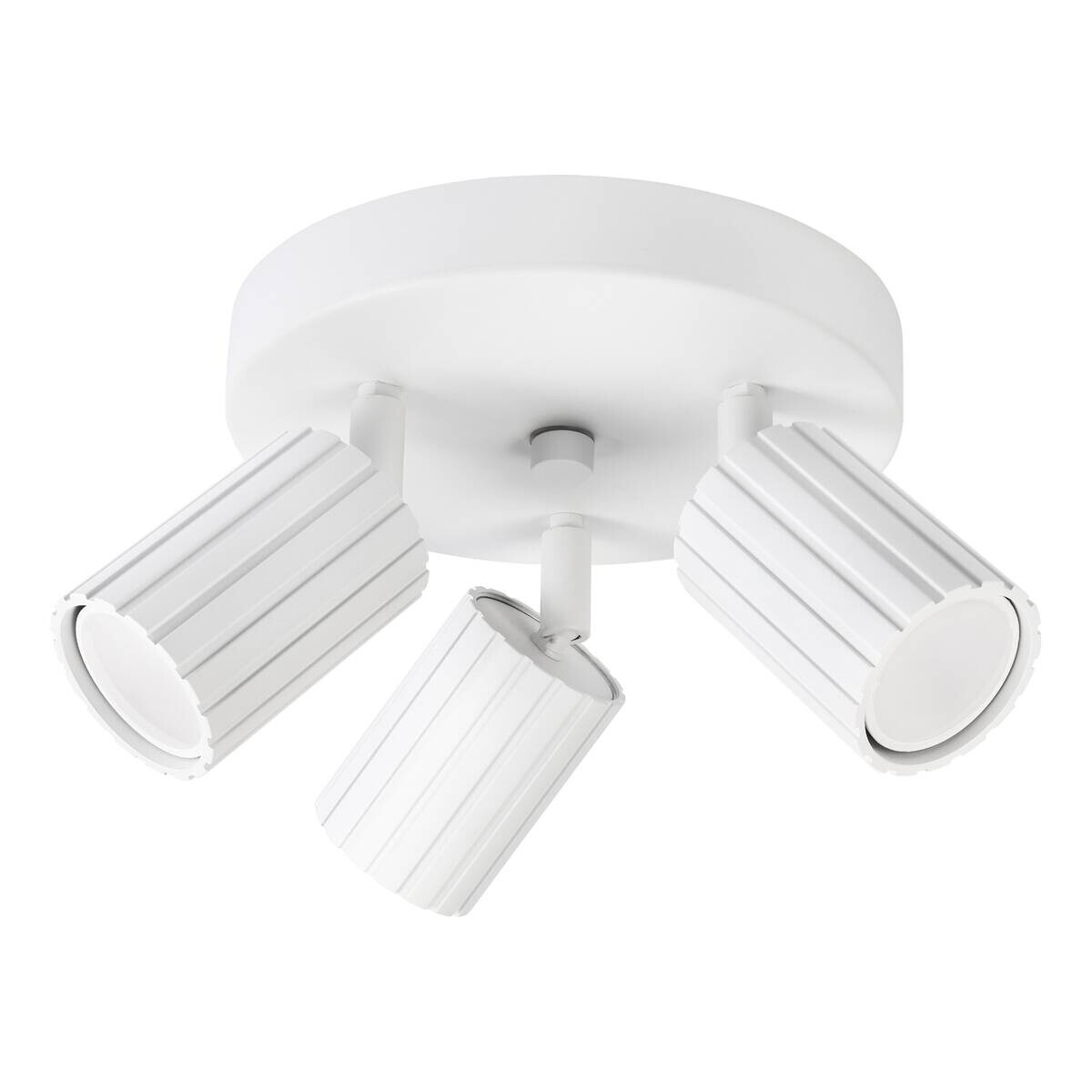 Lamkur Strahler Prisma weiß Stahl B/H/L: ca. 18x19,5x18 cm 3 Brennstellen