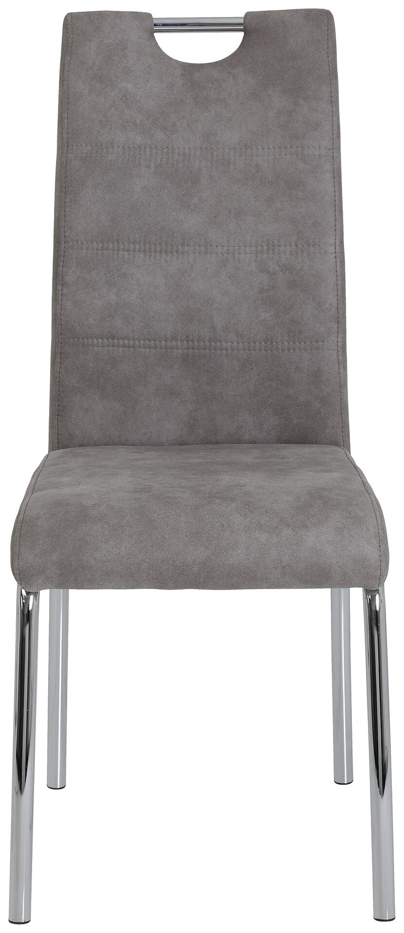 Stuhl Susi 4er Set grau Vintage Microfaser B/H/T: ca. 44x98x61 cm