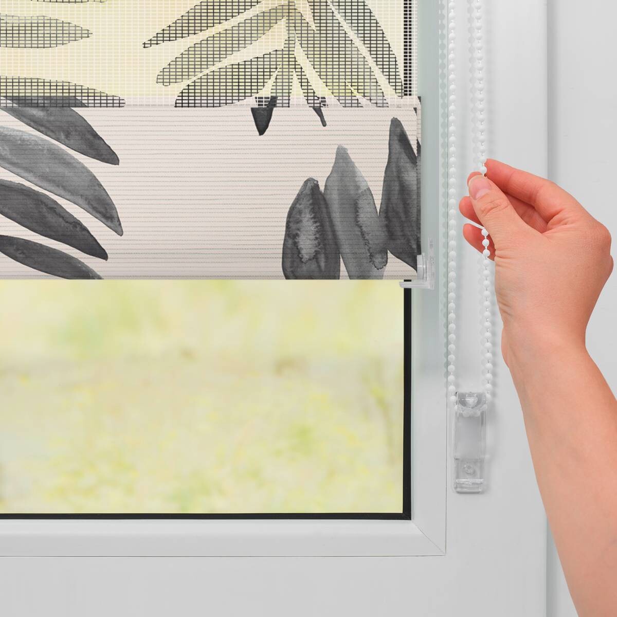 LICHTBLICK Doppelrollo Watercolor schwarz B/L: ca. 100x150 cm