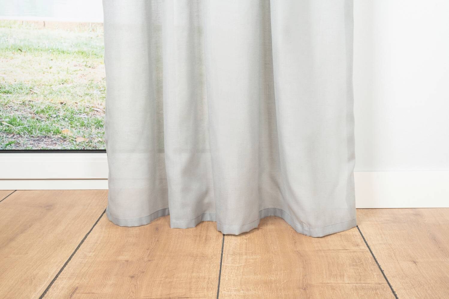 Ösenvorhang 2er Pack Breeze grau B/L: ca. 135x245 cm