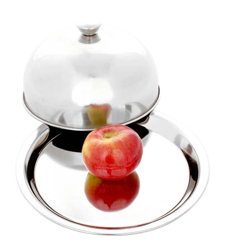 Kuchenglocke silber Edelstahl H/D: ca. 14x24,5 cm