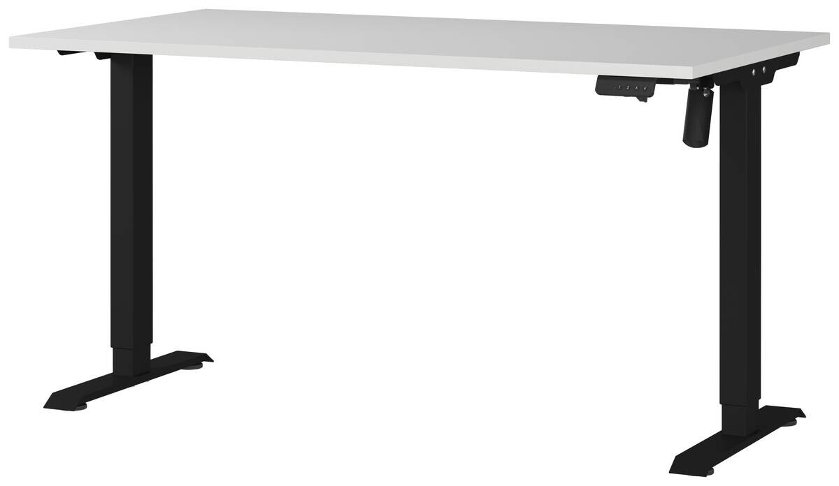 Schreibtisch 8023-581 Lichtgrau schwarz B/H/T: ca. 140x118x80 cm