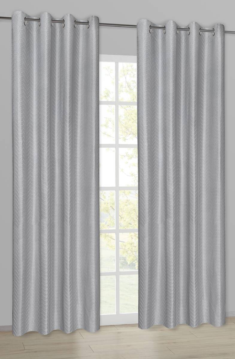 Happy Home Ösenvorhang Kiel silber B/L: ca. 145x245 cm
