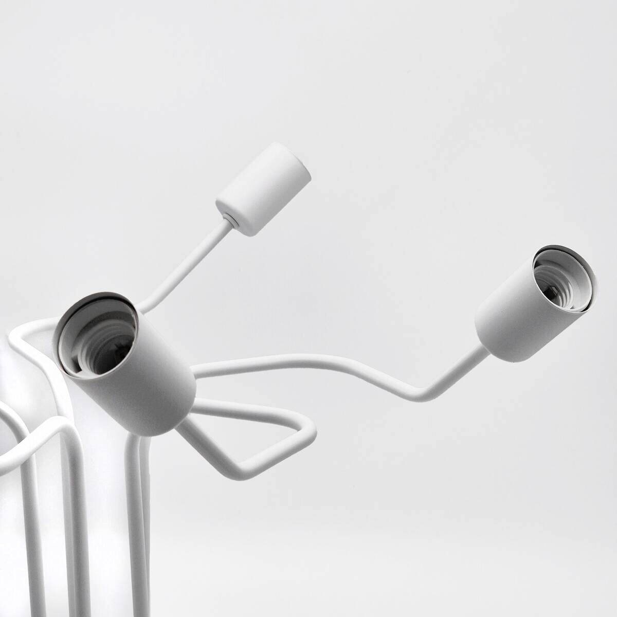 Lamkur Deckenleuchte Domino weiß Stahl H/L: ca. 40x59 cm E27 5 Brennstellen