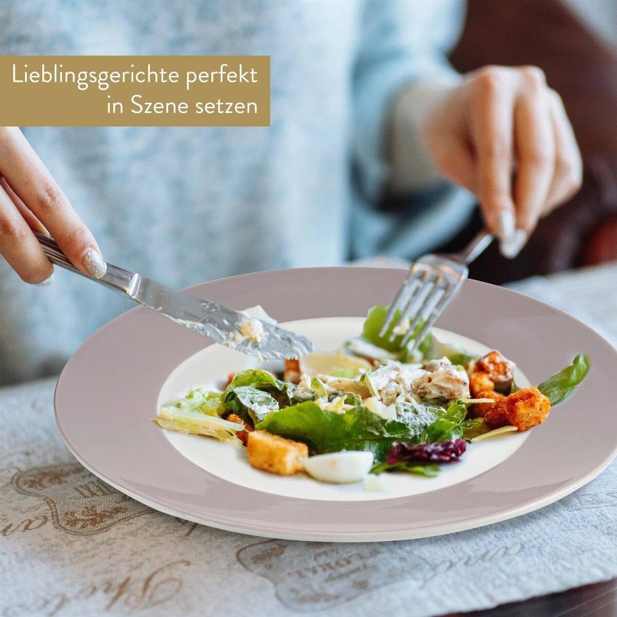 Mövenpick Kombiservice Montreux rosa Porzellan 16 tlg.