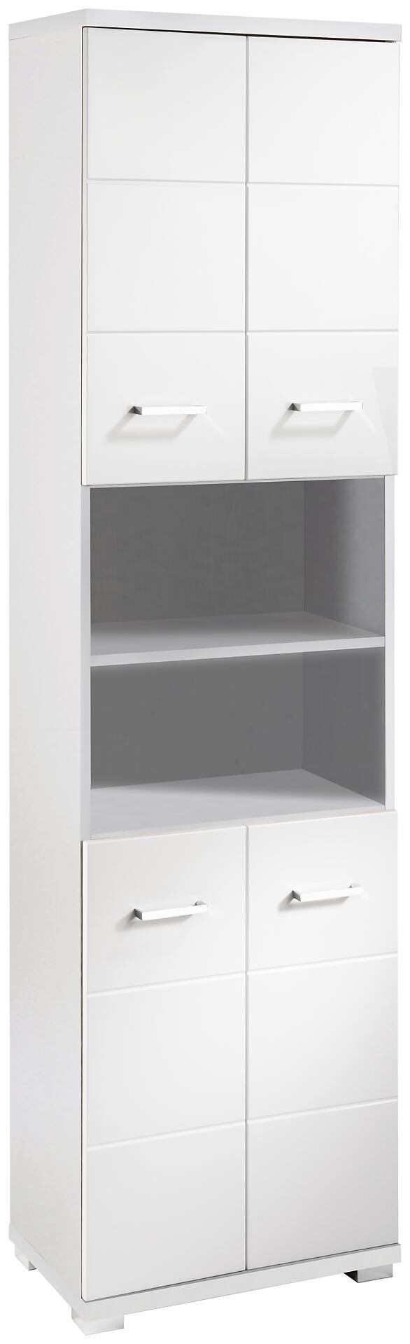 Hochschrank NEBRASKA weiß weiß Hochglanz B/H/T: ca. 50x192x31,5 cm