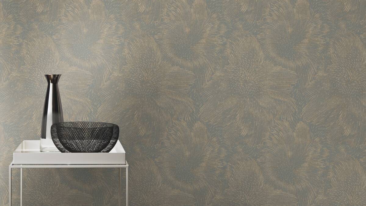 Rasch Vliestapete Struktur dunkelgrau B/L: ca. 53x1005 cm