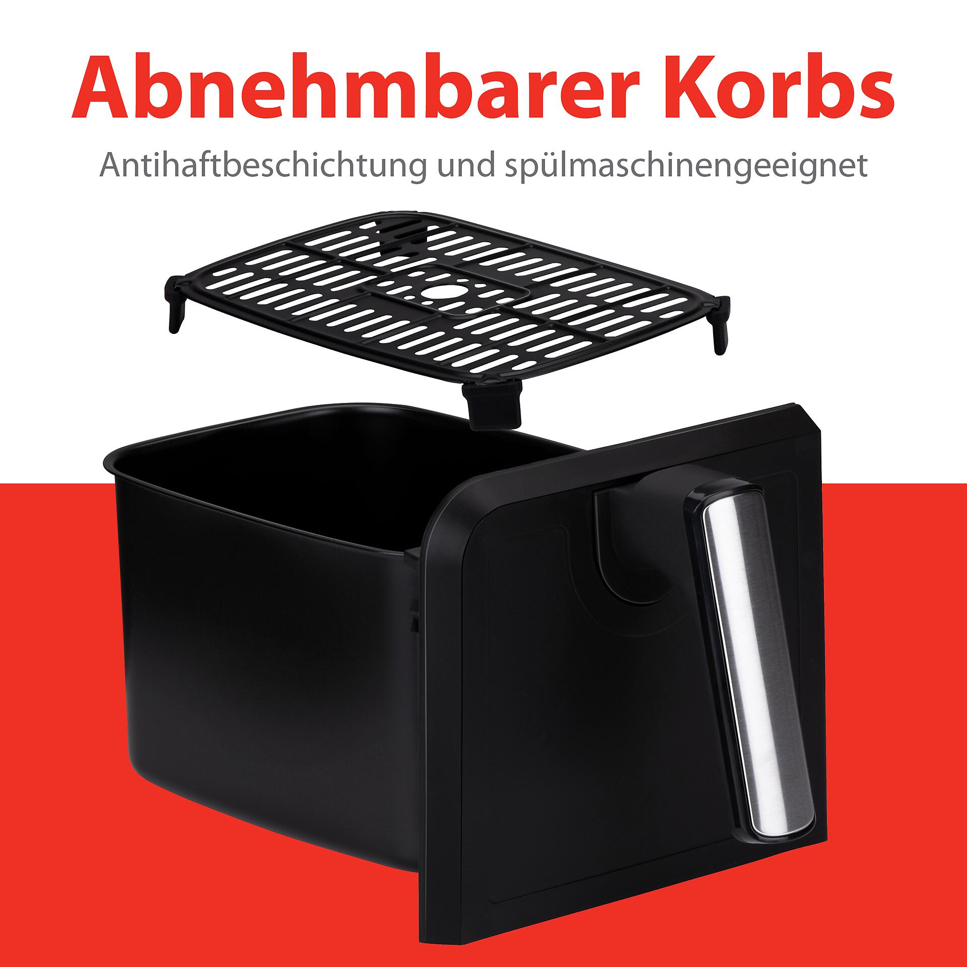 alpina Heißluftfritteuse 871125224012 schwarz Kunststoff B/H/L: ca. 38x36x32 cm ca. 8 l