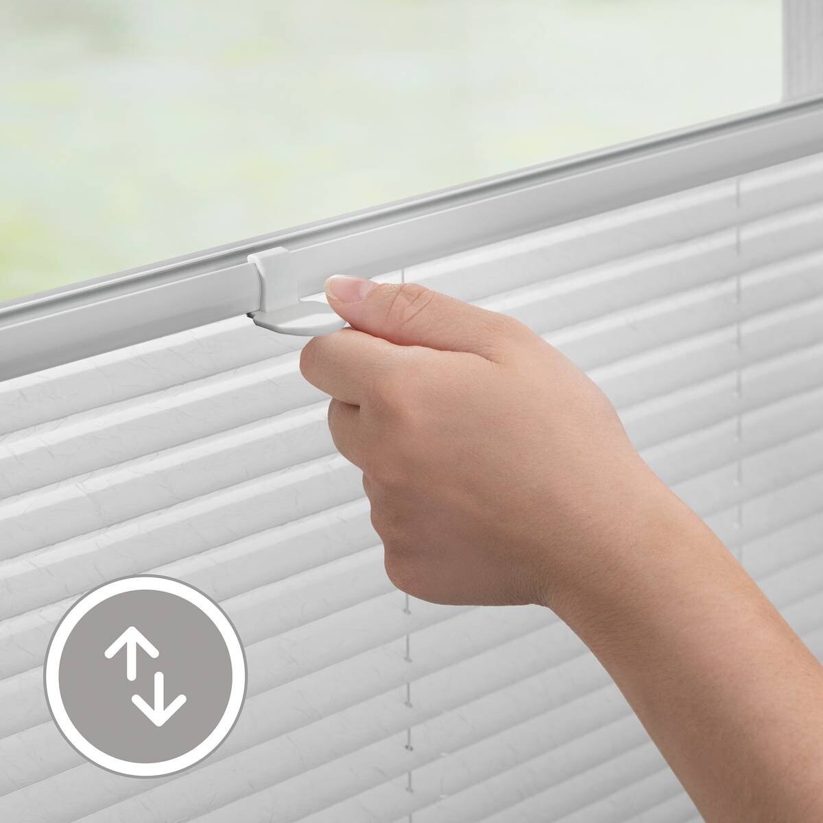 LICHTBLICK Spannplissee weiß B/L: ca. 90x210 cm