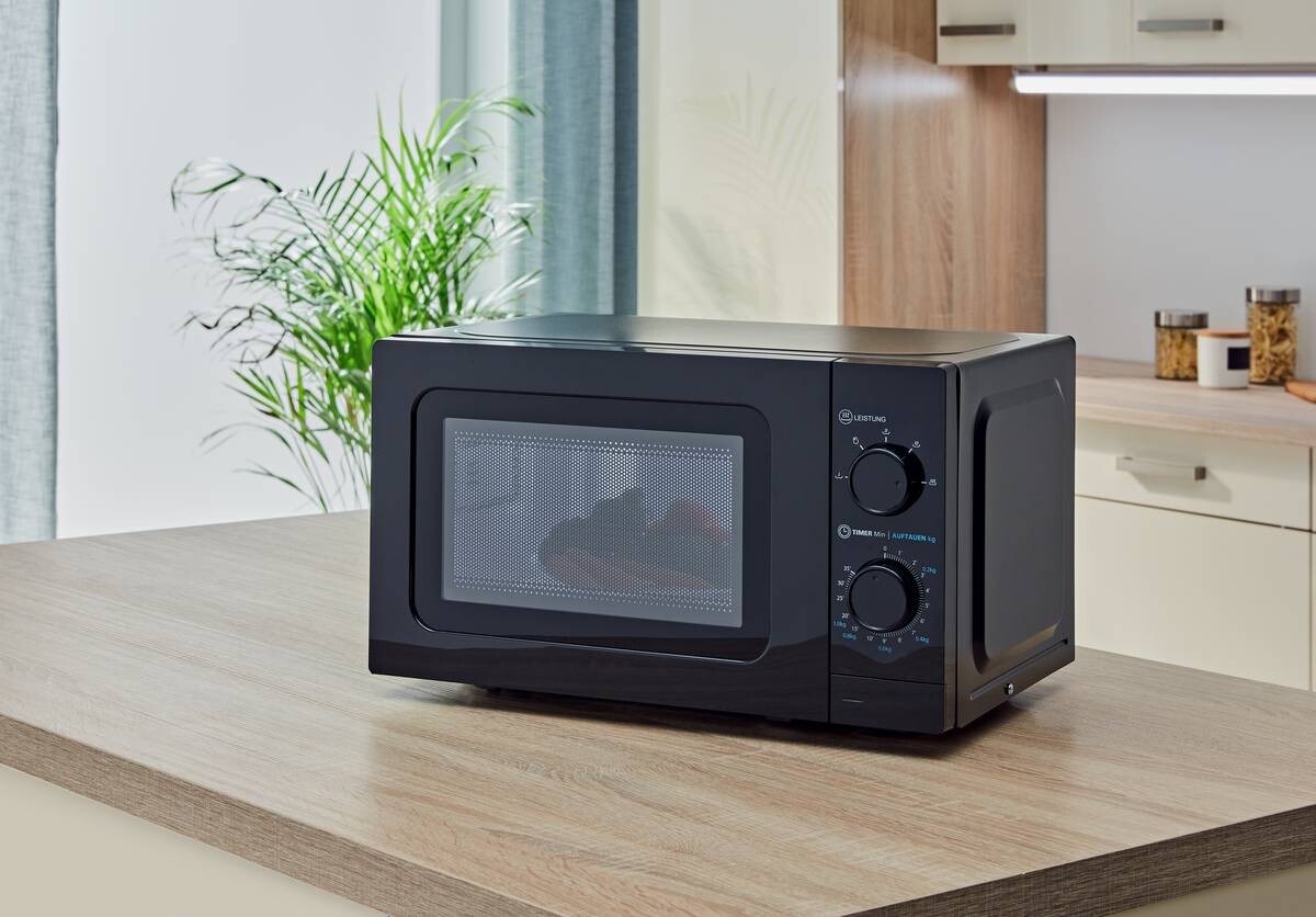 POCOline Mikrowelle MM720C2GX-PM schwarz Metall B/H/T: ca. 44x26x33 cm ca. 20 l