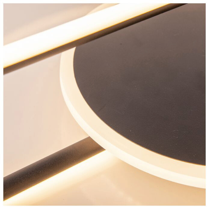 Näve Leuchten LED Deckenleuchte NV1384822 schwarz Metall B/H/L: ca. 54x13x54 cm null 1 Brennstellen