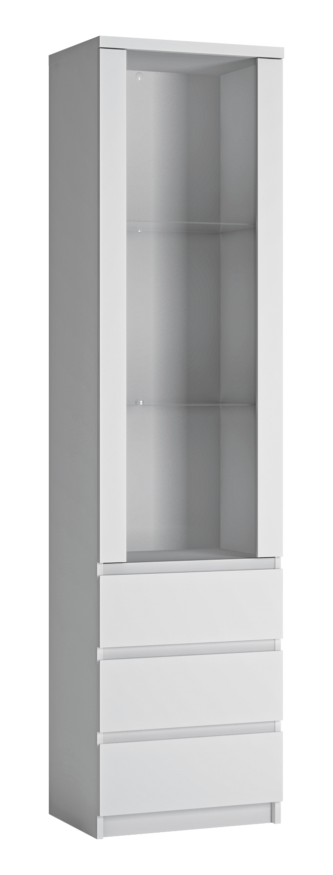 Vitrine Fribo Alpinweiß Spanplatte B/H/T: ca. 50x200x40 cm