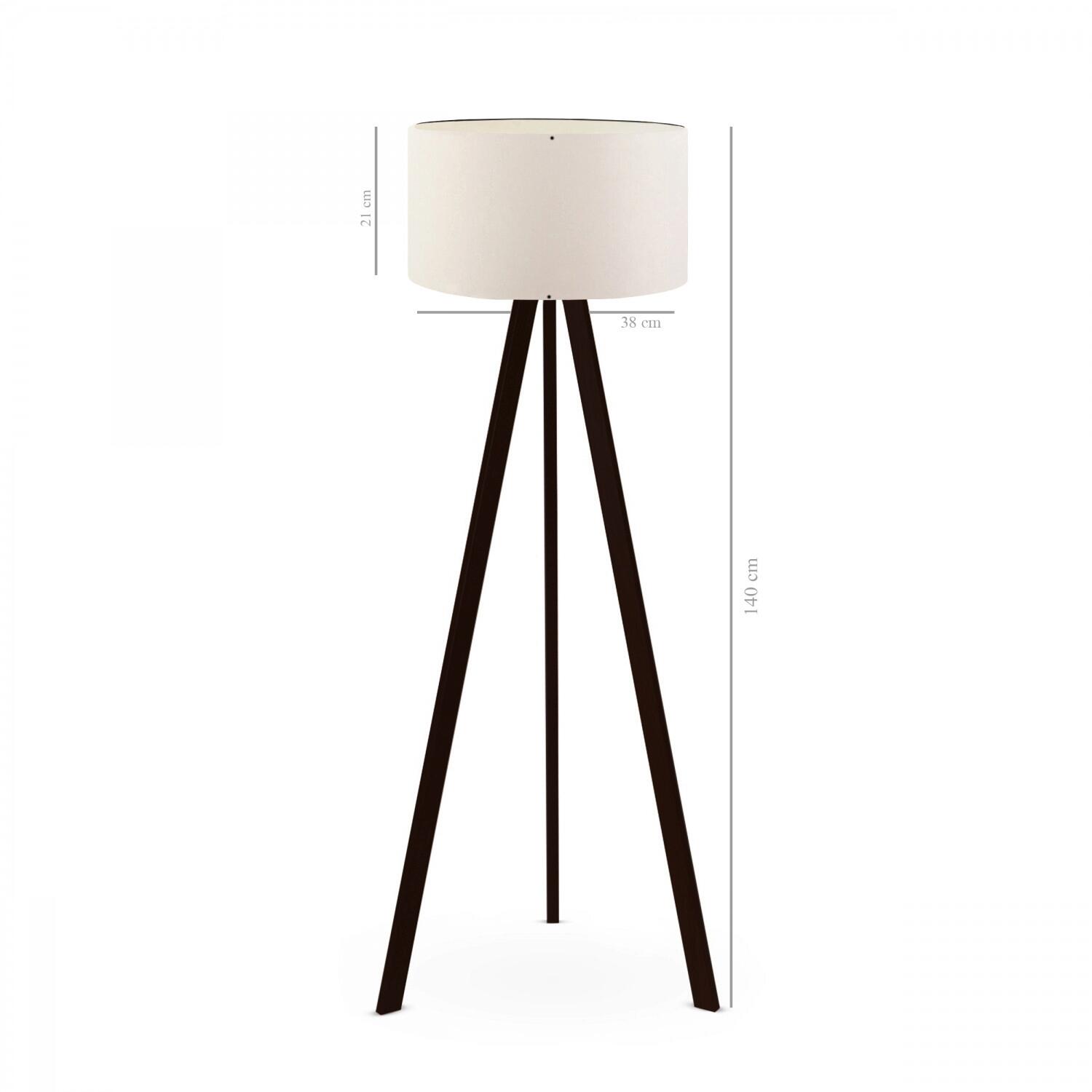 Opviq Stehleuchte MDF Stoff B/H/T/L/D: ca. 38x140x38x38x38 cm E27 1 Brennstellen