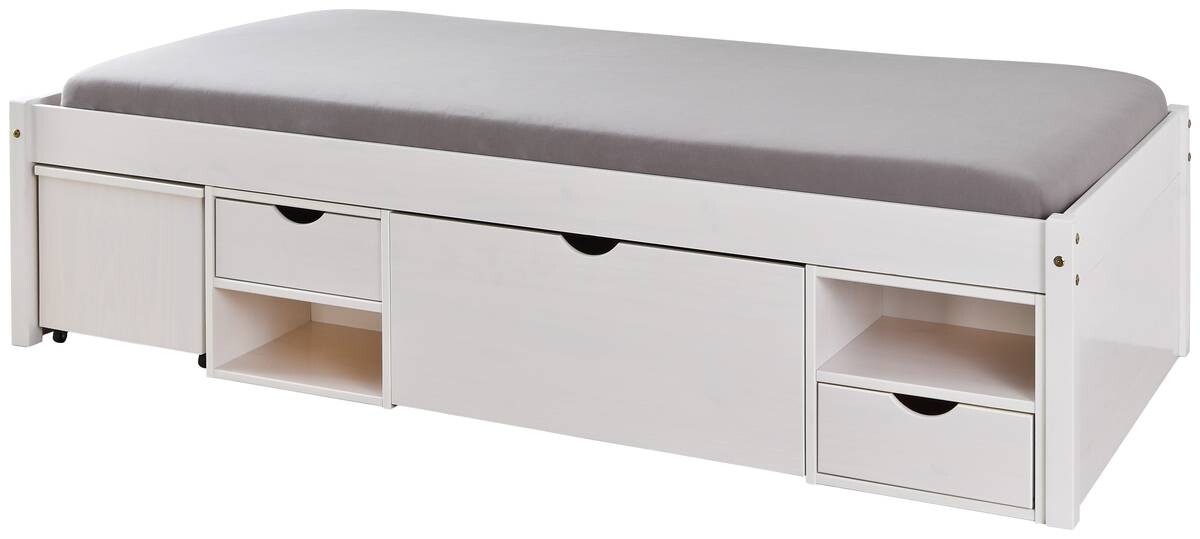 Funktionsbett Till weiß Liegefläche B/L: ca. 90x200 cm