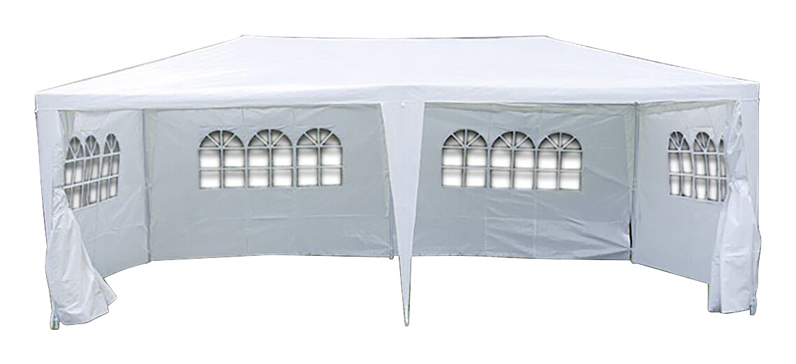 VCM Pavillon weiß Polyester-Mischgewebe B/H/L: ca. 600x197x300 cm