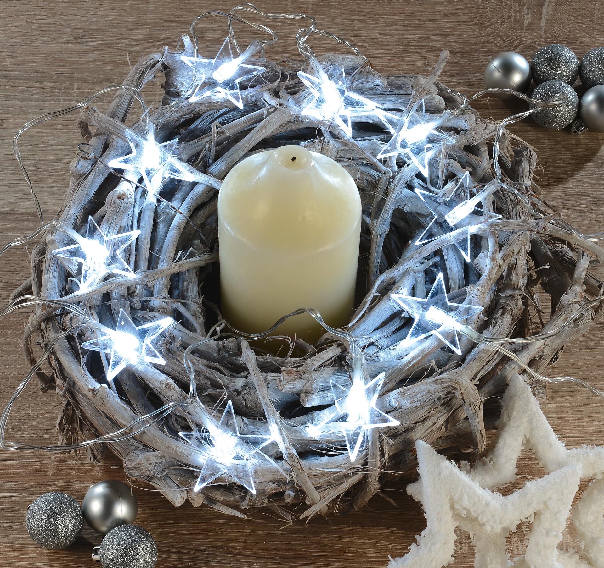 POCOline LED-Lichterkette kaltweiß Kunststoff L: ca. 300 cm