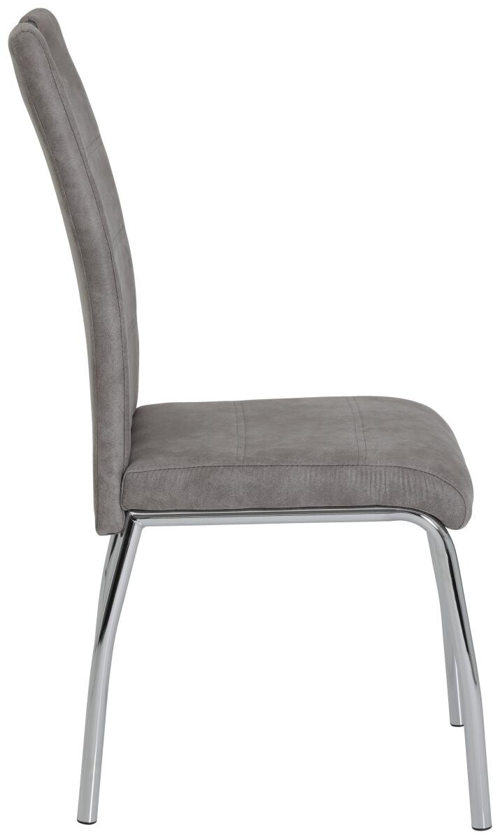 Stuhl Susi 4er Set grau Vintage Microfaser B/H/T: ca. 44x98x61 cm