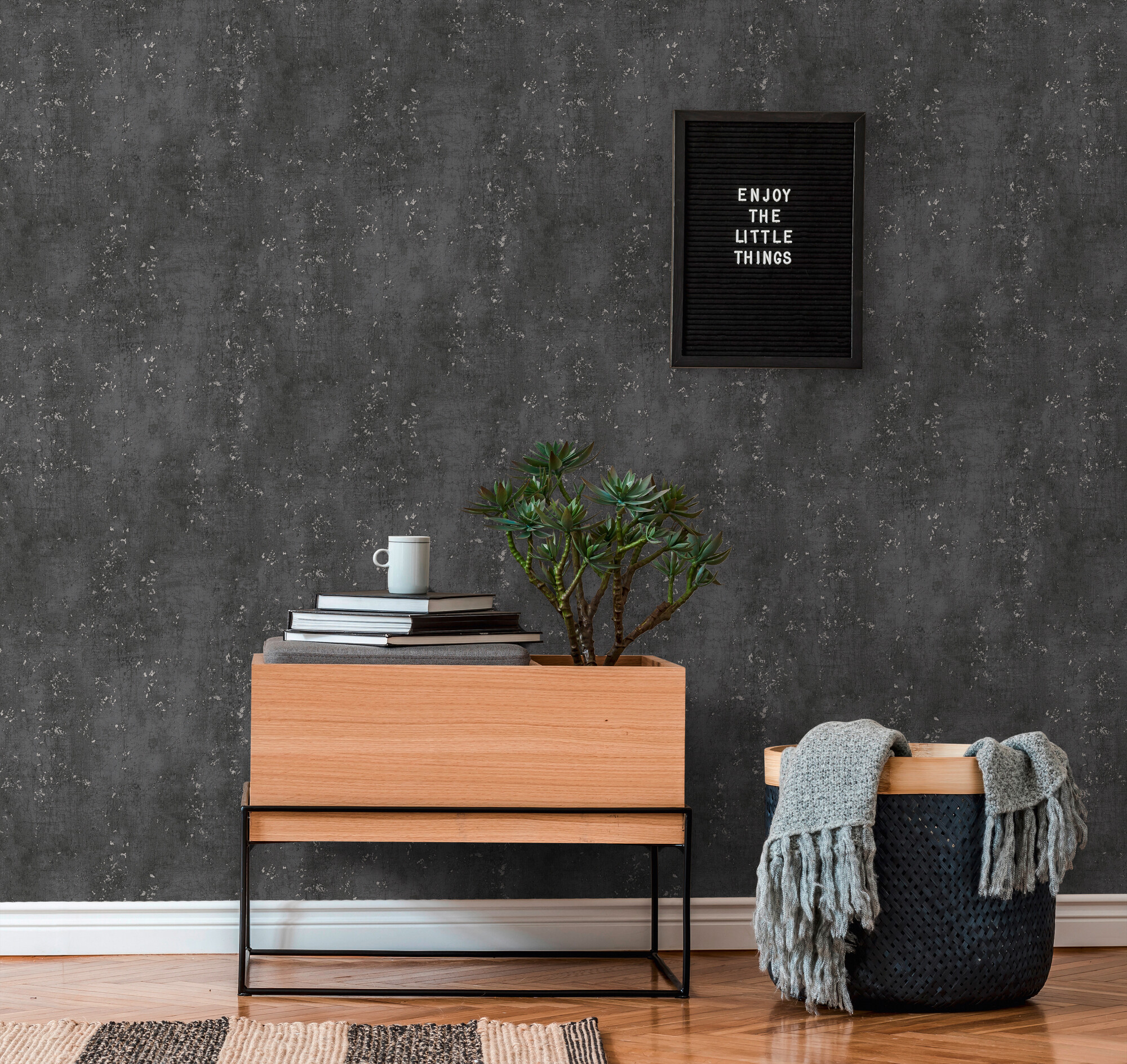 A.S.Creation Vliestapete schwarz B/H/D: ca. 53x1005x8 cm