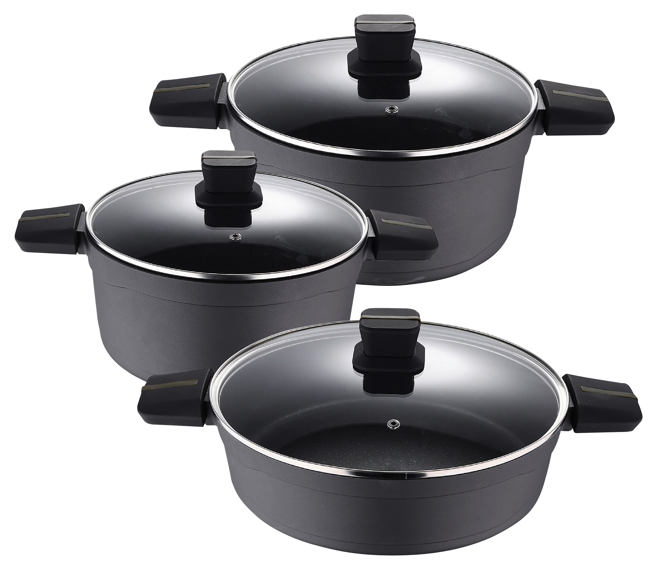 SAN IGNACIO Topfset BISTRO silber Aluminium 3 tlg.