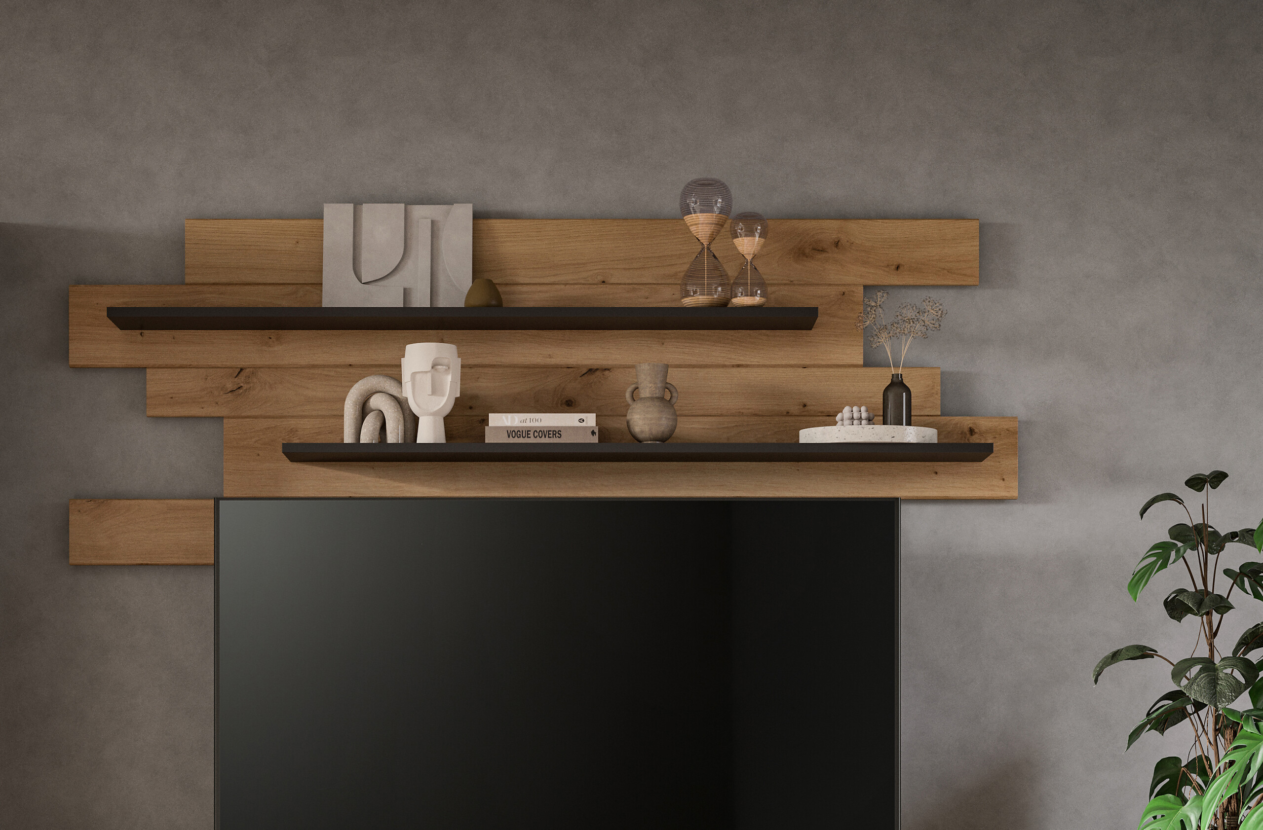 Wandboard Canu basaltgrau Nachbildung Artisan Oak Nachbildung B/H/T: ca. 67x184x19 cm Wandboard Canu basaltgrau Nachbildung Artisan Oak Nachbildung B/H/T: ca. 67x184x19 cm