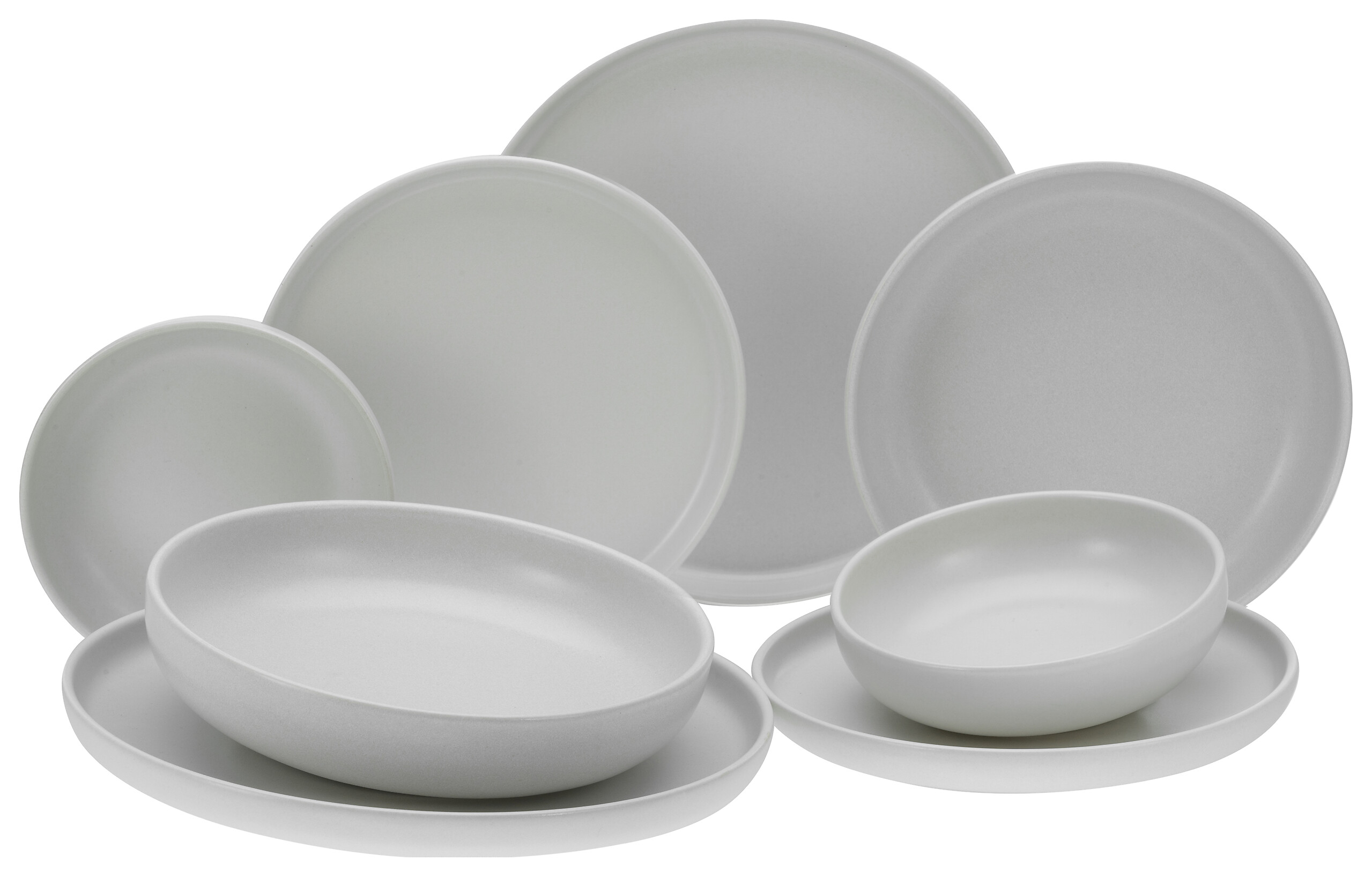 CreaTable Tafelservice Uno weiß Steinzeug 8 tlg.