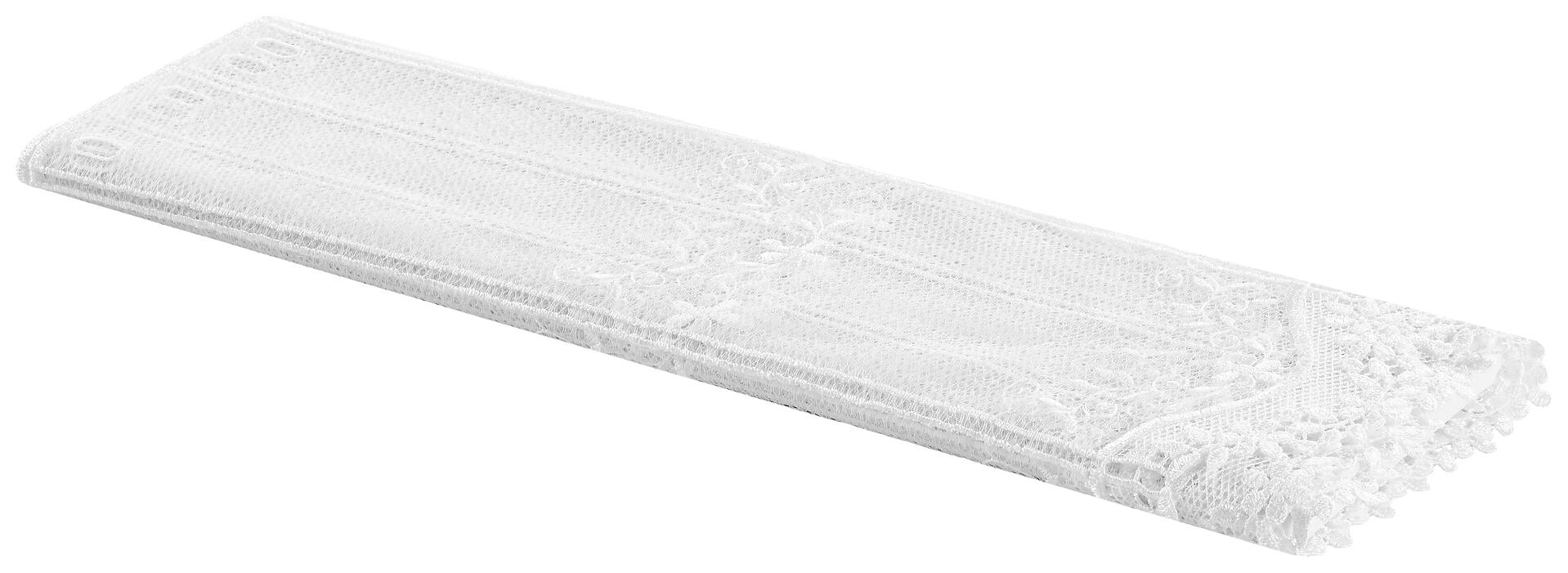 Scheibengardinen-Meterware Alaca weiß H: ca. 60 cm