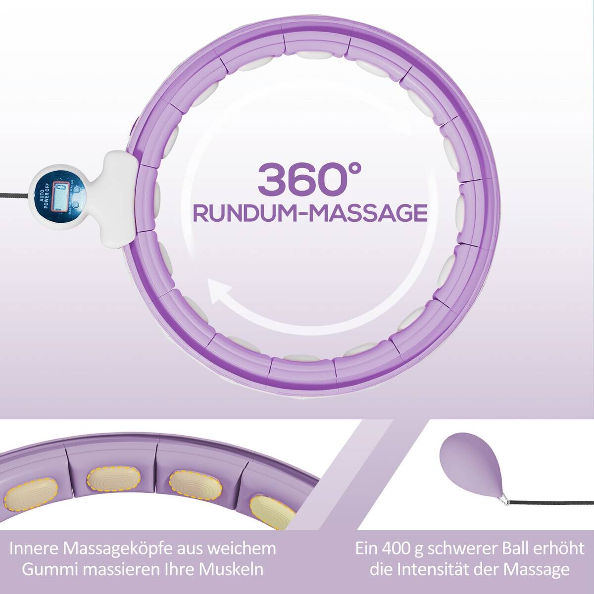 SPORTNOW Hula Hoop violett B/H/L: ca. 4,5x1x139 cm