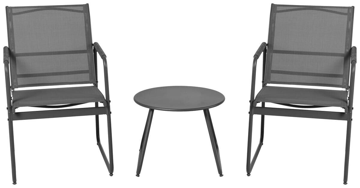 POCOline Gartensitzgruppe Lagos dunkelgrau Stahl