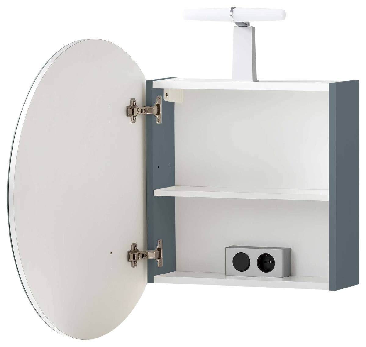 Spiegelschrank Bjarne Fjordblau B/H/T: ca. 65x68,3x15,7 cm