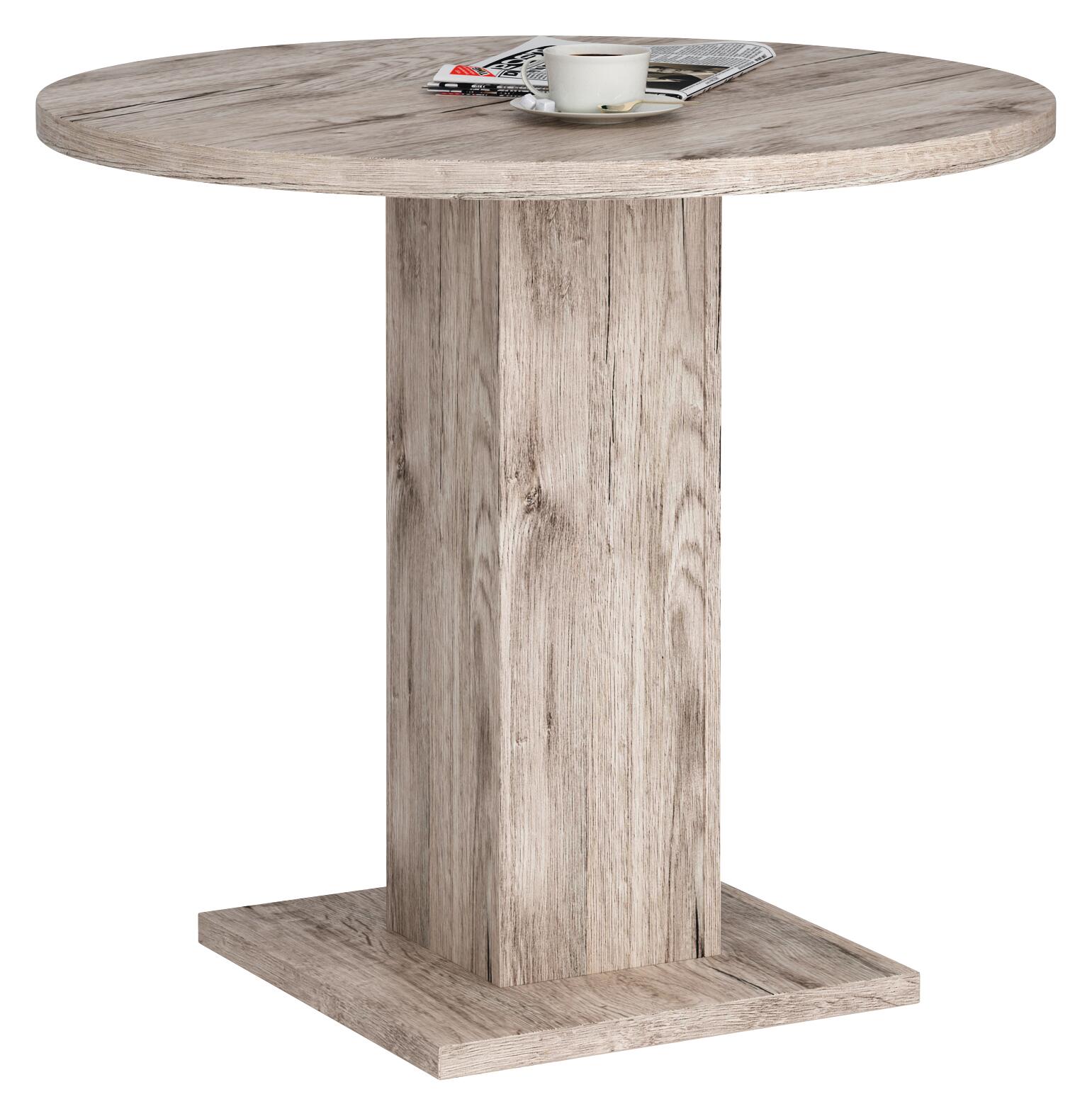 Esstisch Leo Eiche Sherwood Nachbildung B/H/T/D: ca. 85x75x85x85 cm