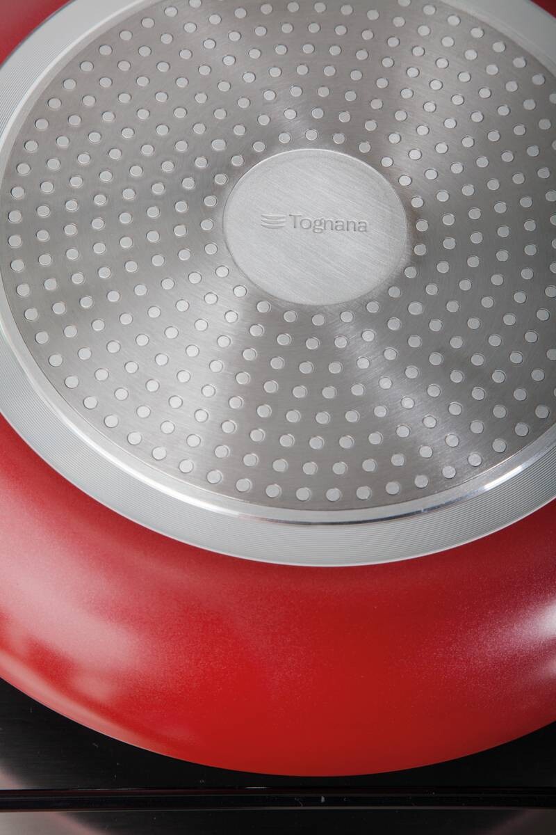 TOGNANA Topfset rot Aluminium 8 tlg.