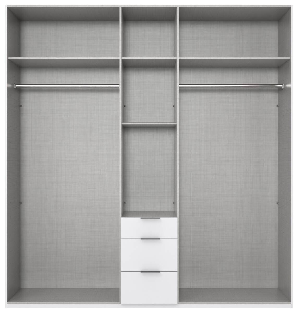 Kleiderschrank New York C Alpinweiß B/H/T: ca. 225x236x58 cm Kleiderschrank New York C Alpinweiß B/H/T: ca. 225x236x58 cm