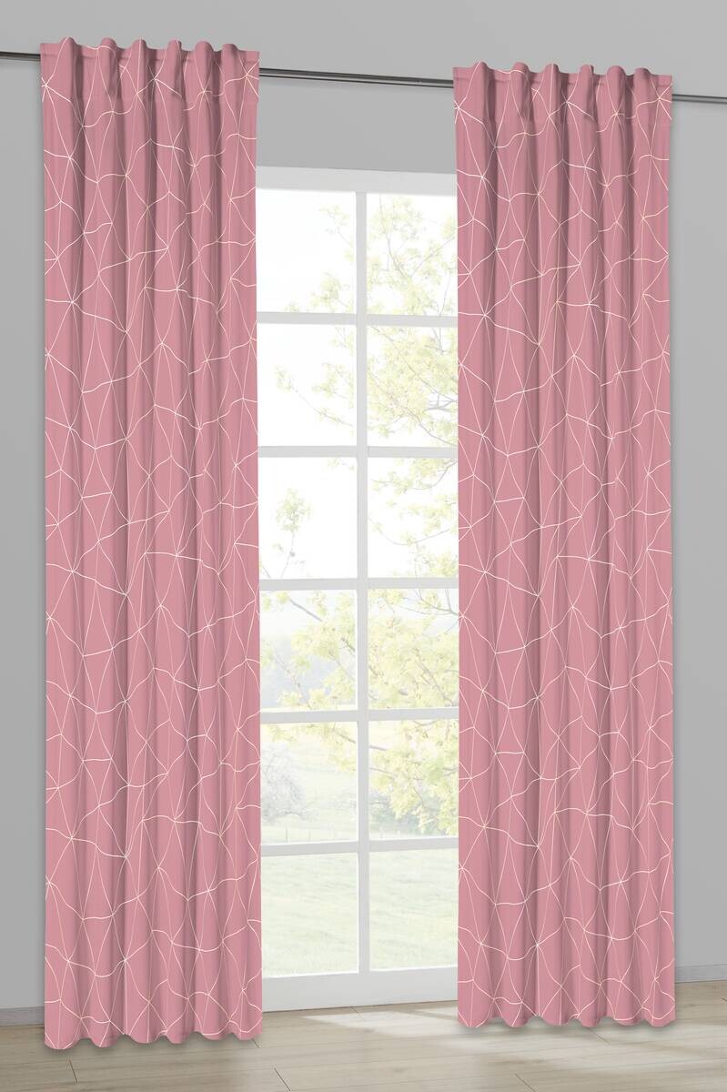Verdunklungsvorhang Nizza rosa B/L: ca. 135x235 cm