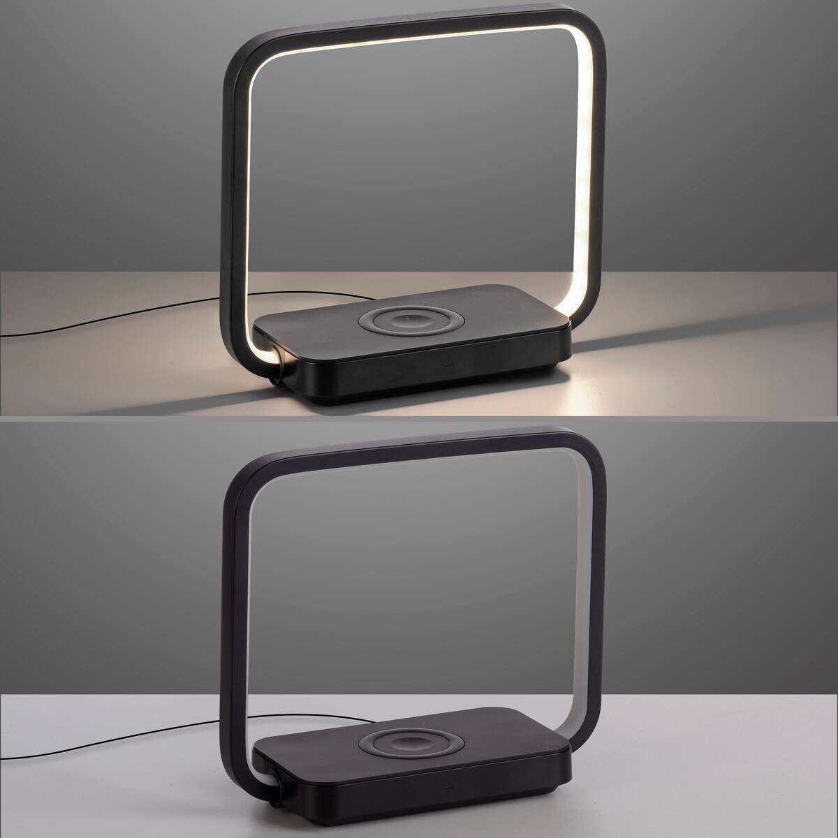 Just Light Tischleuchte Omari schwarz B/H/L: ca. 8x17,5x19,5 cm