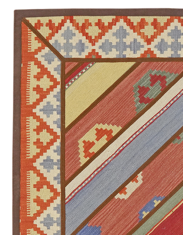 PersaTepp Teppich Kelim Tekkehdouz bunt B/H/L: ca. 120x1x120 cm