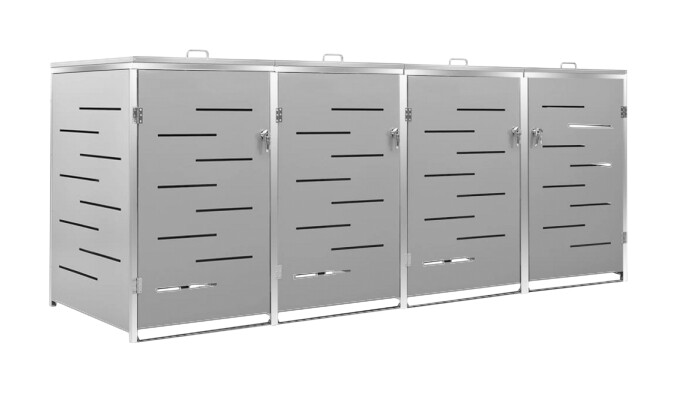 vidaXL Mülltonnenbox grau