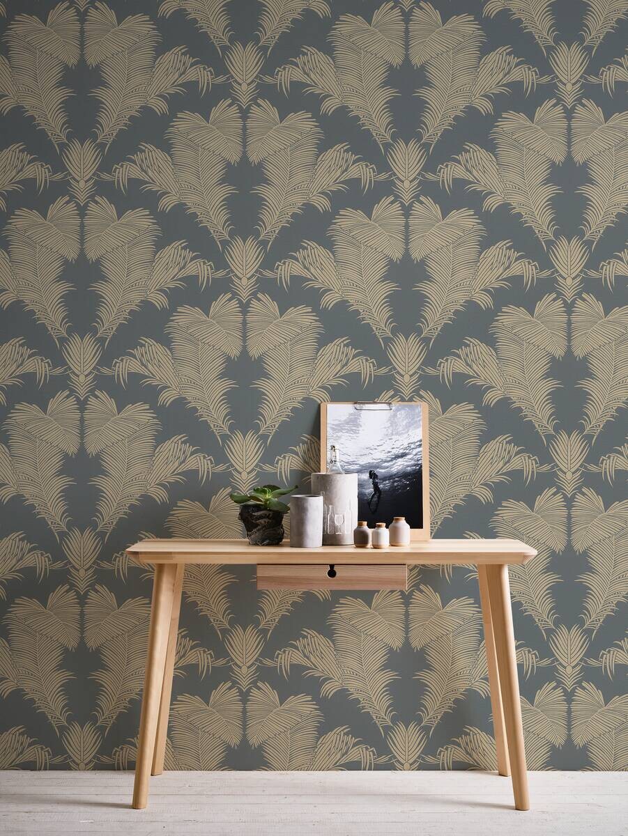 A.S.Creation Vliestapete Trendwall 2 Palmen gold B/L: ca. 53x1005 cm