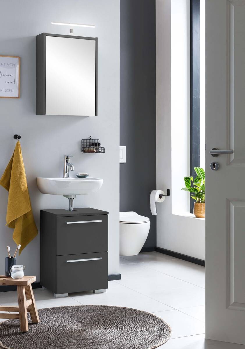 Spiegelschrank Flag anthrazit B/H/T: ca. 43,5x64x16 cm Spiegelschrank Flag anthrazit B/H/T: ca. 43,5x64x16 cm