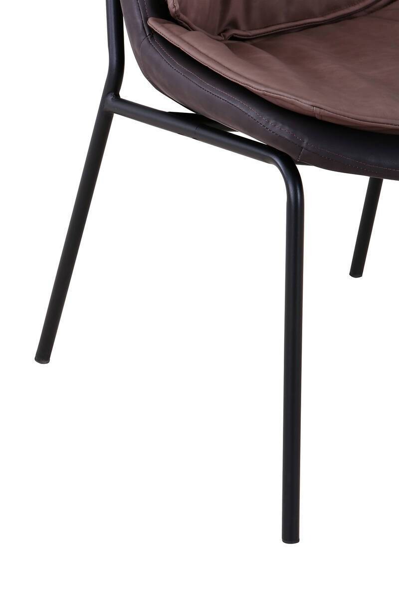 Stuhl Brady 200 braun Kunstleder B/H/T: ca. 54x84x64 cm