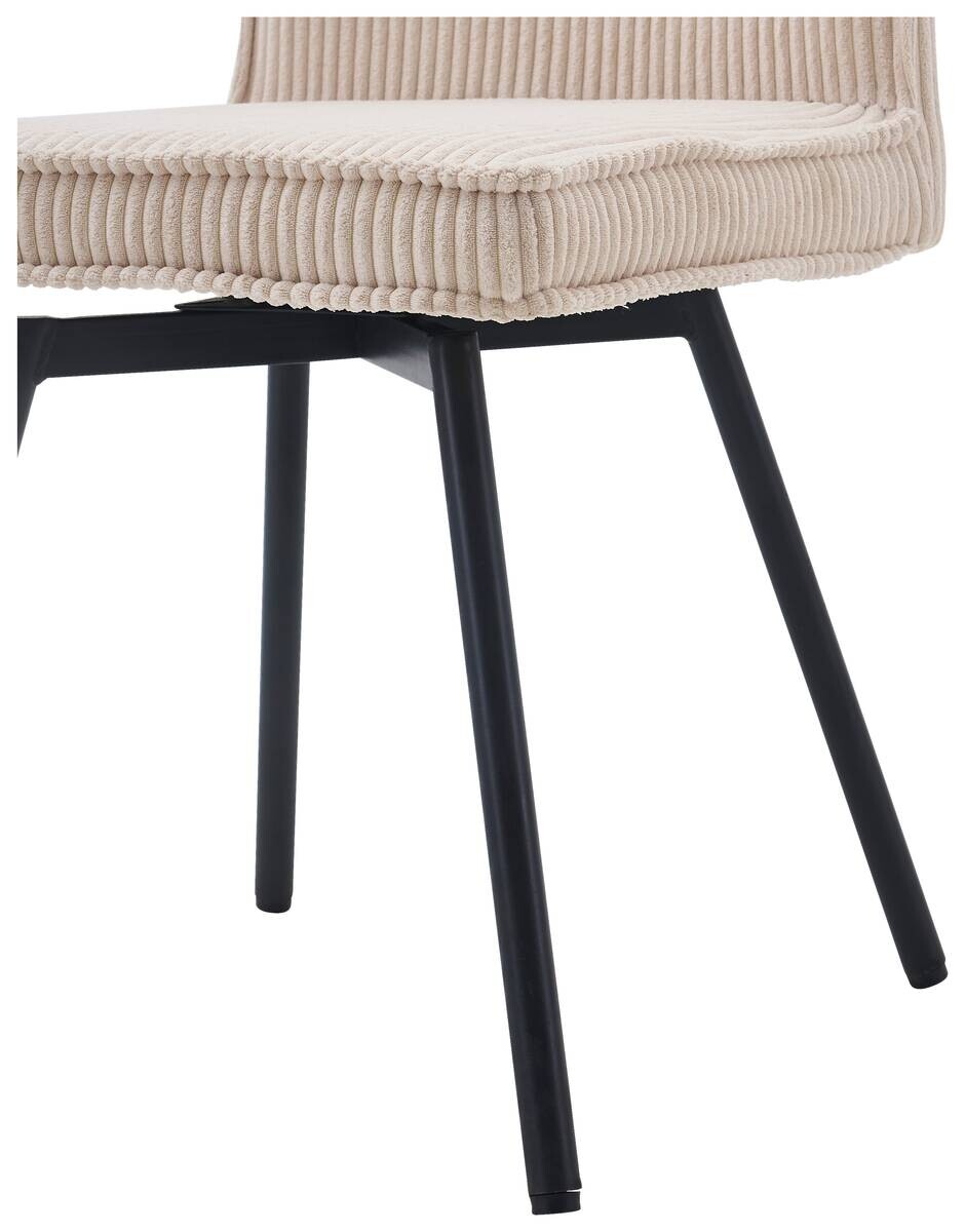 Stuhl Lara beige Kord B/H/T: ca. 47x89x58 cm