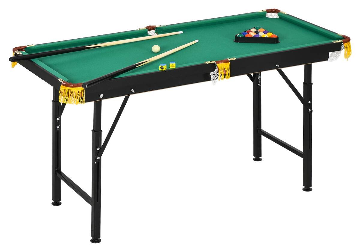 SPORTNOW Billardtisch grün Stahl B/H/L: ca. 63x75x140 cm