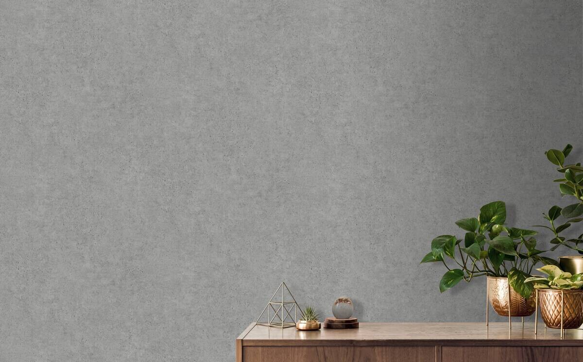 UGEPA Papiertapete Betonoptik grau B/L: ca. 53x1005 cm