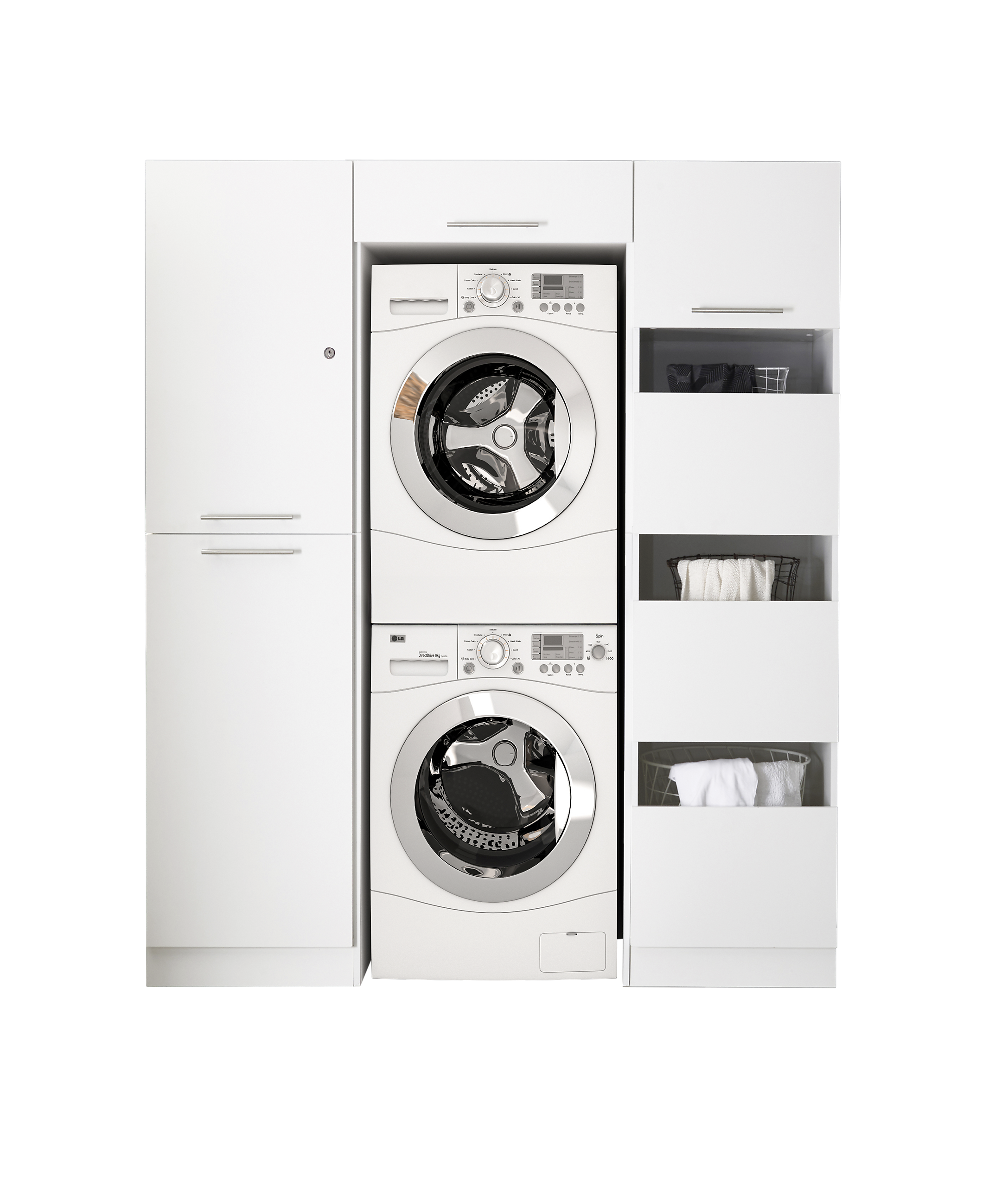 Respekta Hauswirtschaftsraum-Set Clara weiß matt B/H/T: ca. 167,4x200x67,6 cm