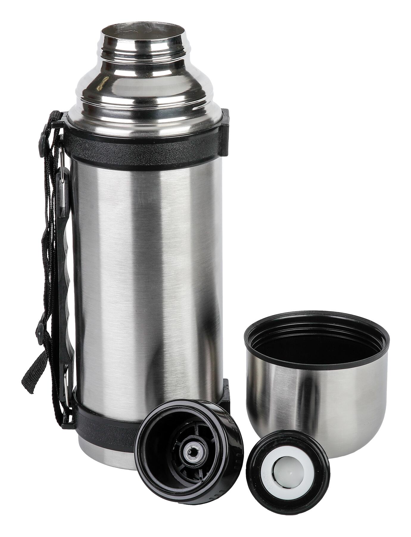 Axentia Isolierflasche silber Edelstahl B/H/L: ca. 9,4x30x9,4 cm