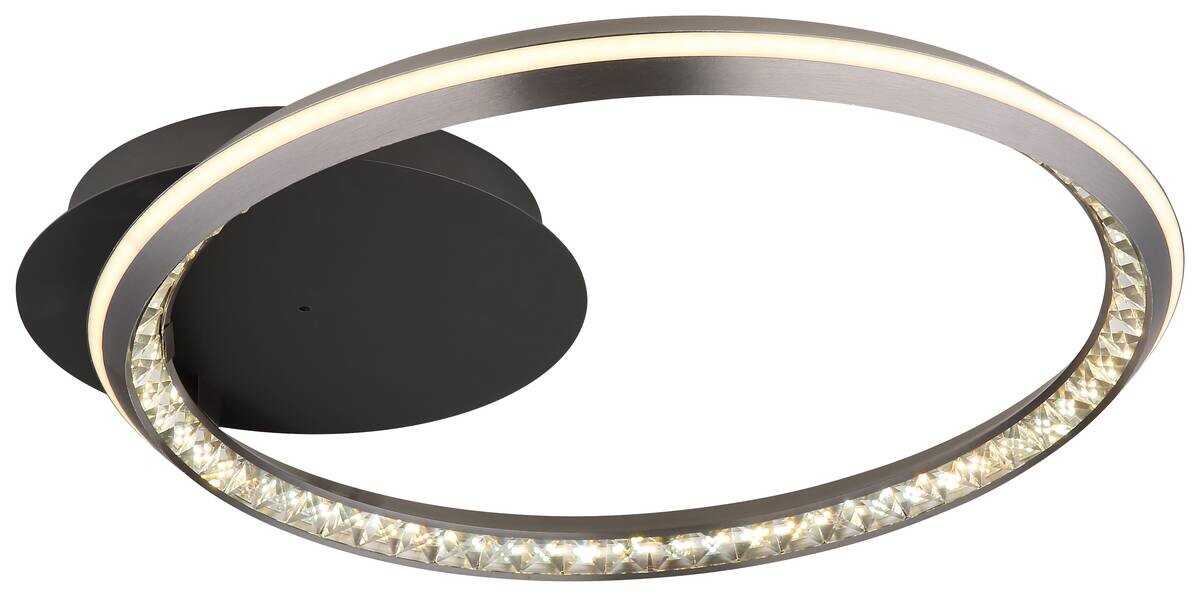 GLOBO LED-Deckenleuchte grau Metall Aluminium B/H/L: ca. 50x8x53 cm 1 Brennstellen