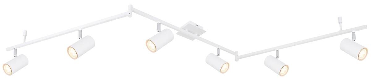 GLOBO Spot weiß Metall B/H/T: ca. 10x18,5x180 cm GU10 6 Brennstellen